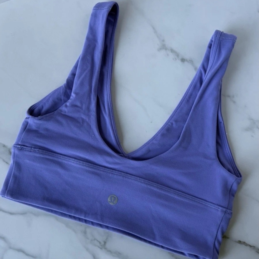 lululemon athletica Align V neck bra a/b cup - dark lavender purple size 4 - Picture 3 of 5